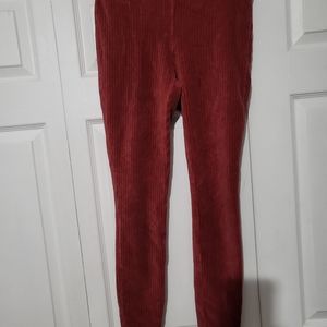 Burgundy skinny high waisted pants